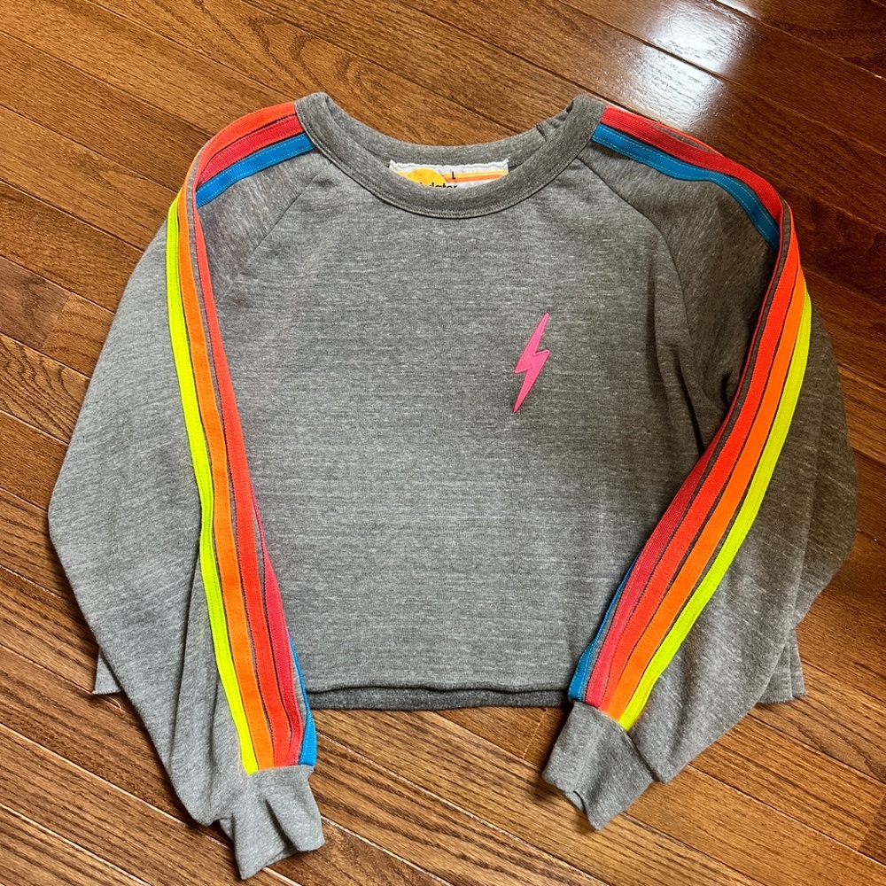 Aviator Nation cropped crewneck